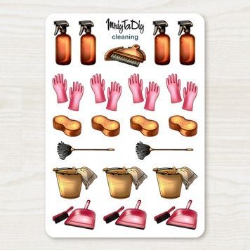 Стікери наклейки функціональні MriyTaDiy CLEANING 10х15 см MTD-0261 фото