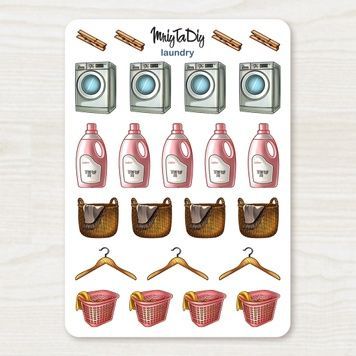 Стікери наклейки функціональні MriyTaDiy LAUNDRY 10х15 см MTD-0262 фото
