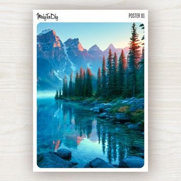 Стікер Poster 81 MriyTaDiy "Гірське озеро", 10х15 см MTD-1267 фото