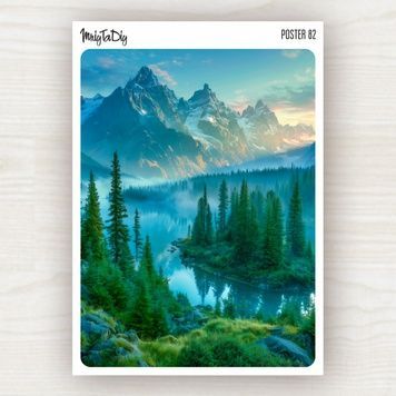 Стікер Poster 82 MriyTaDiy "Гірська тиша", 10х15 см MTD-1268 фото