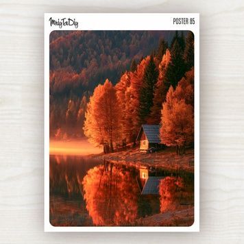 Стікер Poster 85 MriyTaDiy "Осіннє озеро", 10х15 см MTD-1271 фото