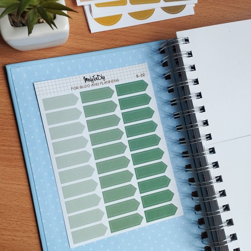 Стікери наклейки для bujo MriyTaDiy Set 22, "Зелені стрілки" 10х15 см MTD-0350 фото