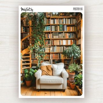 Стікер Poster 93 MriyTaDiy "Зелена бібліотека", 10х15 см MTD-1279 фото