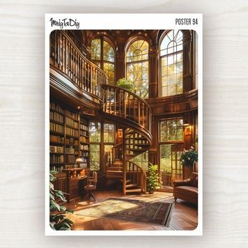 Стікер Poster 94 MriyTaDiy "Книжкові сходи", 10х15 см MTD-1280 фото