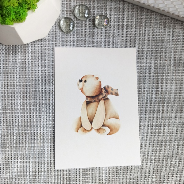 Вітальна листівка "Милий ведмедик" MTD-0225 фото