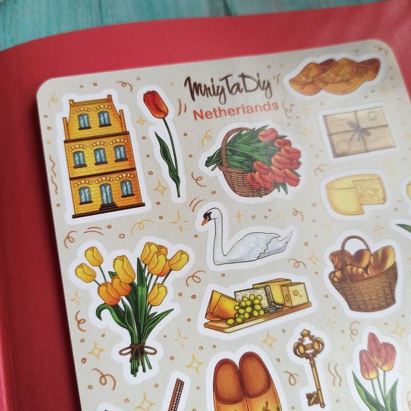 Стікери наклейки авторські MriyTaDiy  NETHERLANDS  10х15 см  MTD-0229 фото