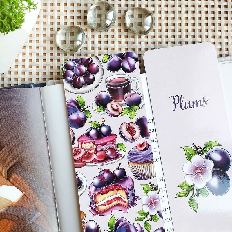 Двостороння закладка для книги "Plums" MTD-0512 фото