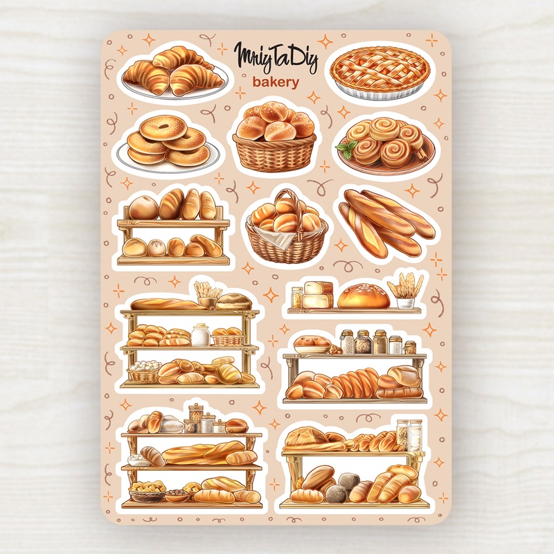 Стікери наклейки авторські MriyTaDiy BAKERY 10х15 см MTD-0616 фото