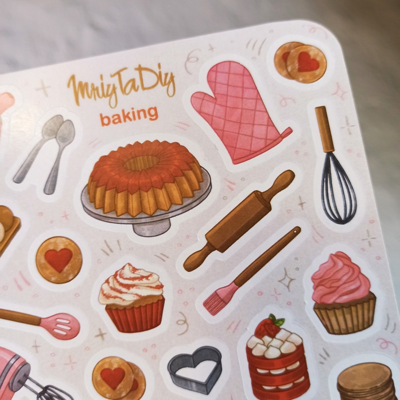 Стікери наклейки авторські MriyTaDiy  BAKING 10х15 см  MTD-0184 фото