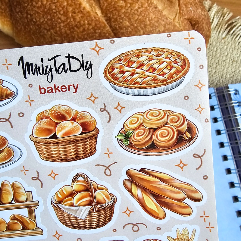 Стікери наклейки авторські MriyTaDiy BAKERY 10х15 см MTD-0616 фото