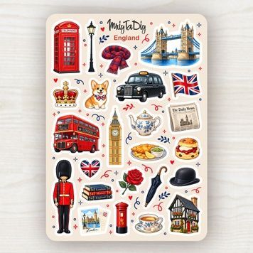 Стікери ART STORY MriyTaDiy ENGLAND 10х15 см MTD-1334 фото