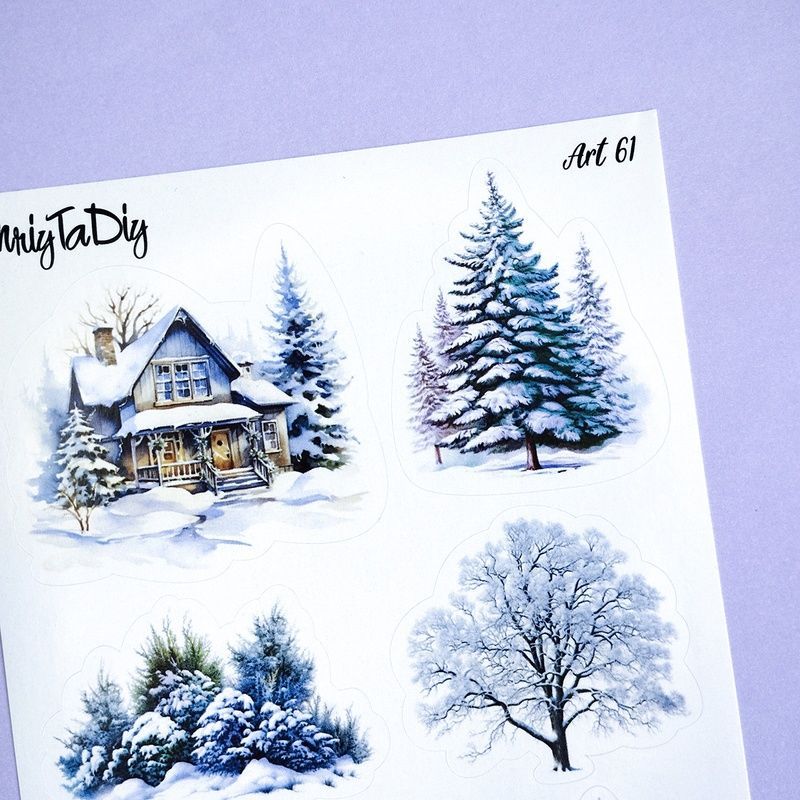 Стікери наклейки MriyTaDiy ART 61 "Зима" 10х15 см MTD-0522 фото
