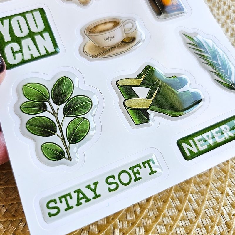 Об'ємні 3D-стікери для гаджетів Set 07 "Stay Soft" 10х15 см MTD-1215 фото