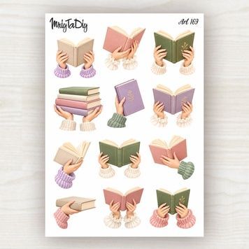 Стікери наклейки MriyTaDiy ART 169 "Книги та читання" MTD-1326 фото