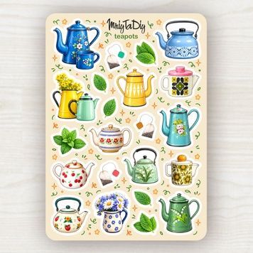 Стікери ART STORY MriyTaDiy TEAPOTS 10х15 см MTD-1330 фото