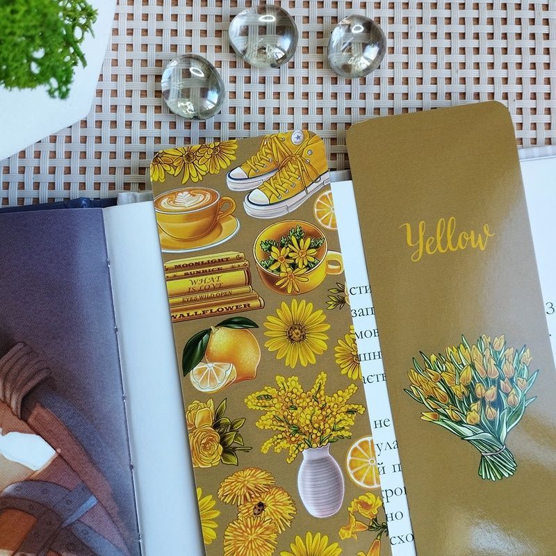Двостороння закладка для книги "Yellow" MTD-0535 фото